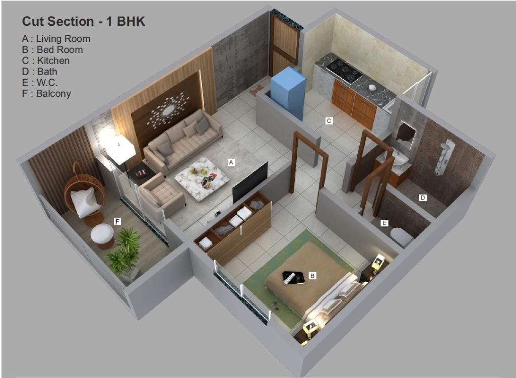 1 BHK flats in Talegaon Dabhade residential development.