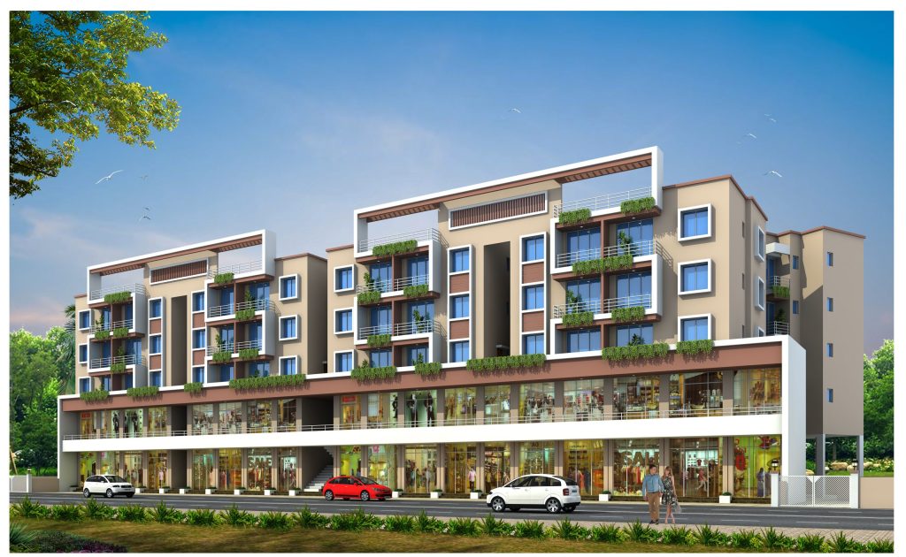 1bhk flats in talegaon dabhade - 42 Park Street residential project — day view, Varale Talegaon