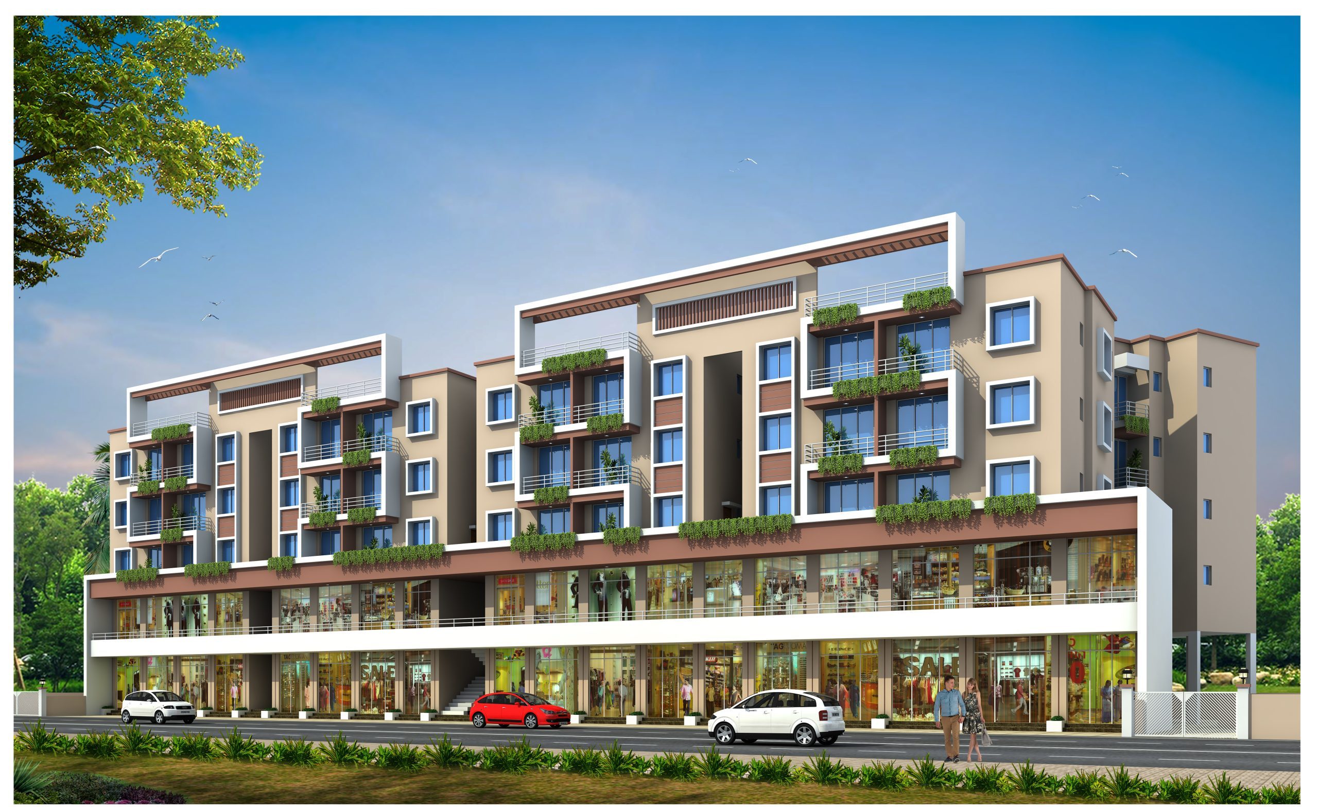 1bhk flats in talegaon dabhade - 42 Park Street residential project — day view, Varale Talegaon